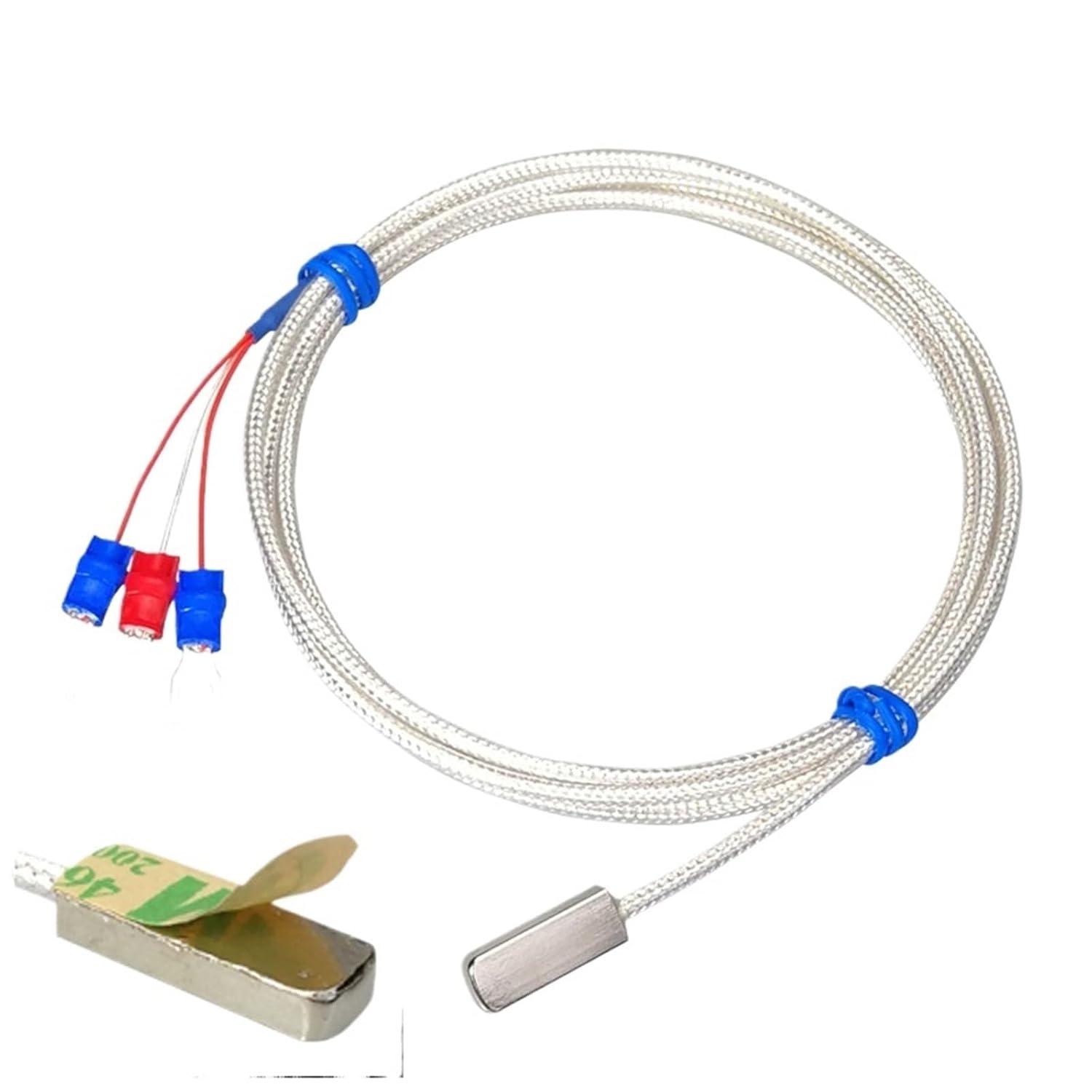 1pc PT100 Surface Temperature Sensor Adhesive Temperature Probe High Temperature Stick-on RTD Sensor with 3M Tape(Contact us)