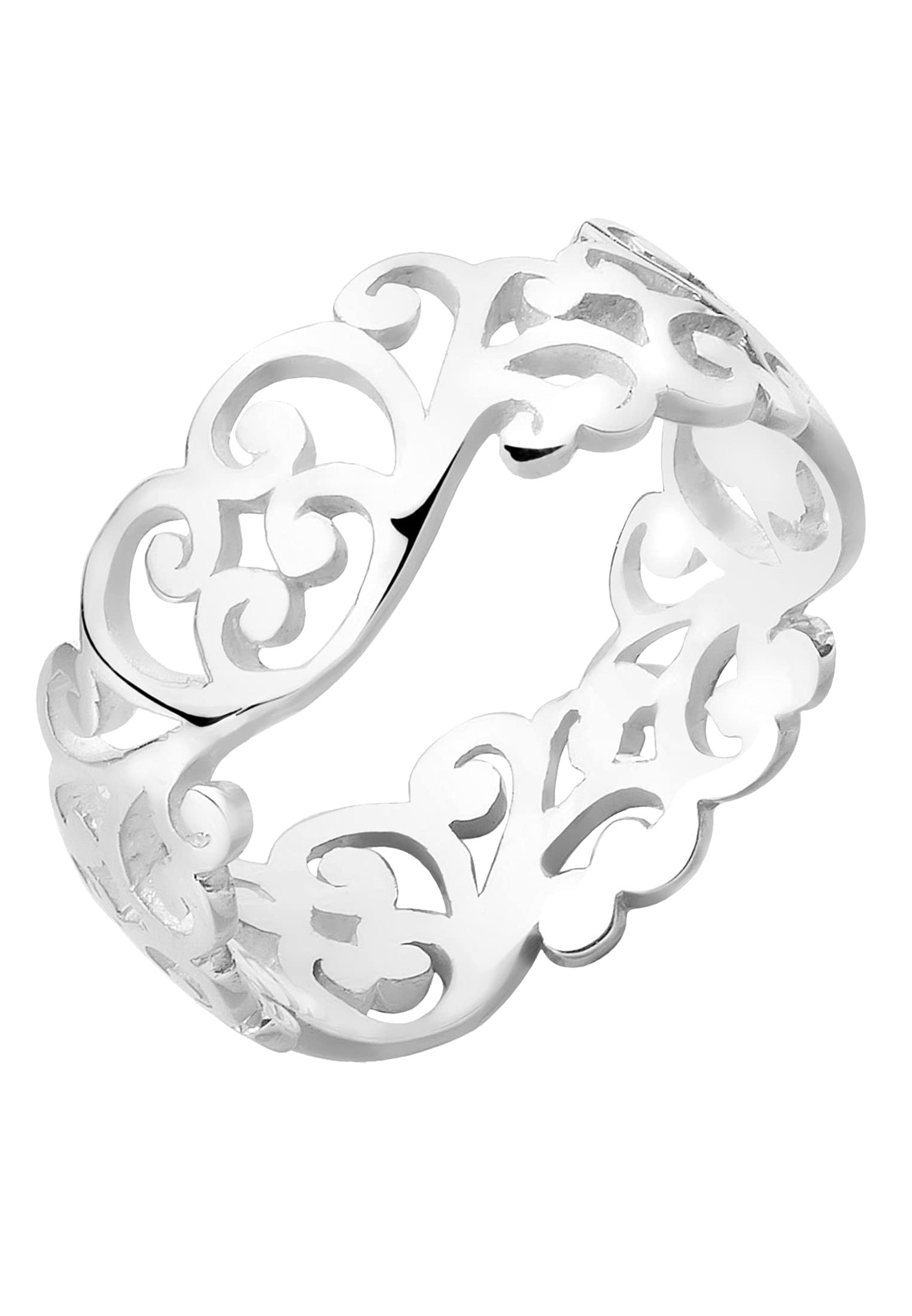 Elli Ring Dames Trio Wrap Basic in 925 Sterling Zilver, 56, Zilver, Geen edelsteen