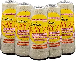 Linhas para crochê Rayza Artesanato Grossa tex 288 - Cor 038 Marfim
