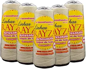 Linhas para crochê Rayza Artesanato Grossa tex 288 - Cor 038 Marfim