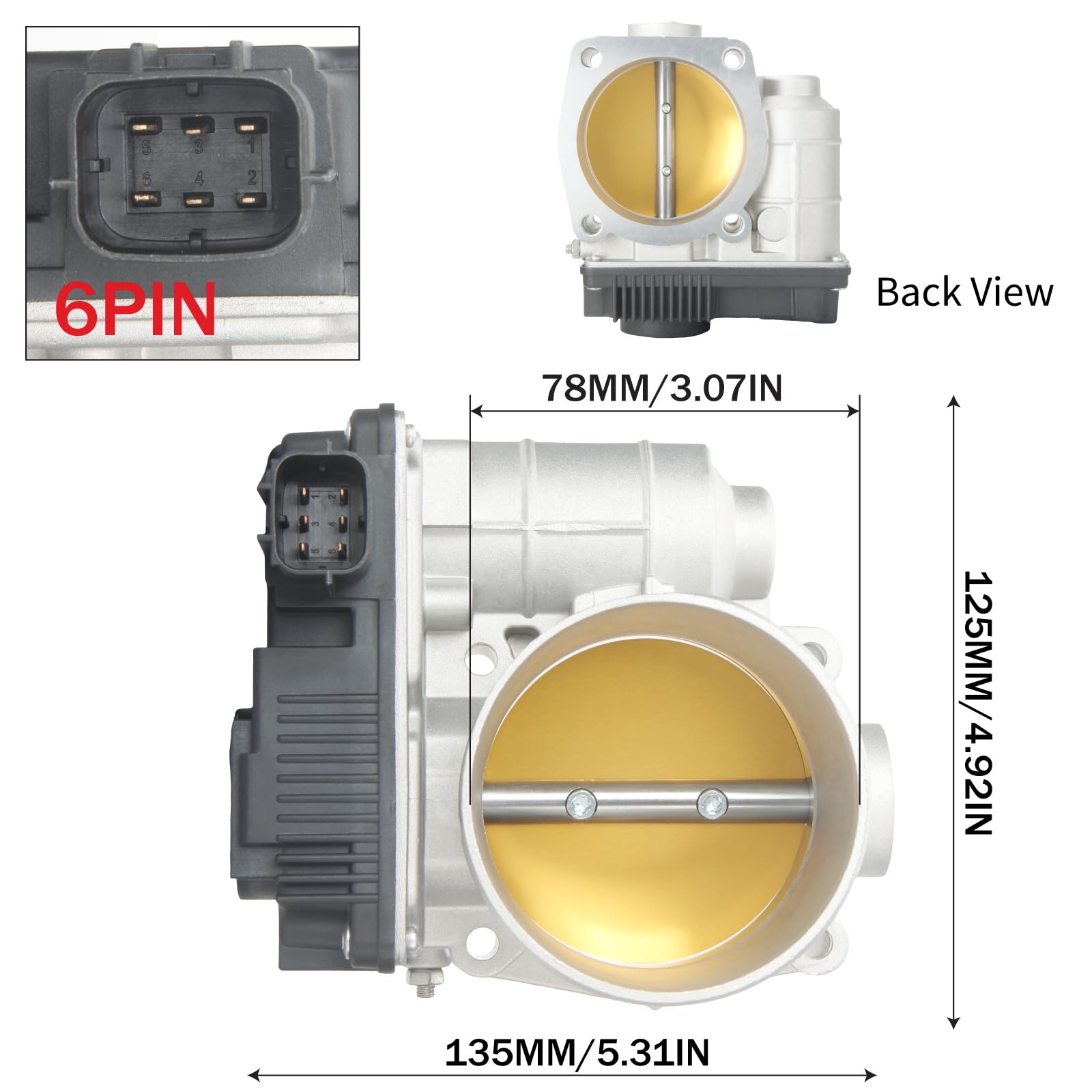 DOSKJOK Electronic Throttle Body Assembly Replacement For Nissan Altima, Maxima, Murano, Quest, 350Z, FX35, G35 - 3.5L V6 Engine (2002-2009 Models)