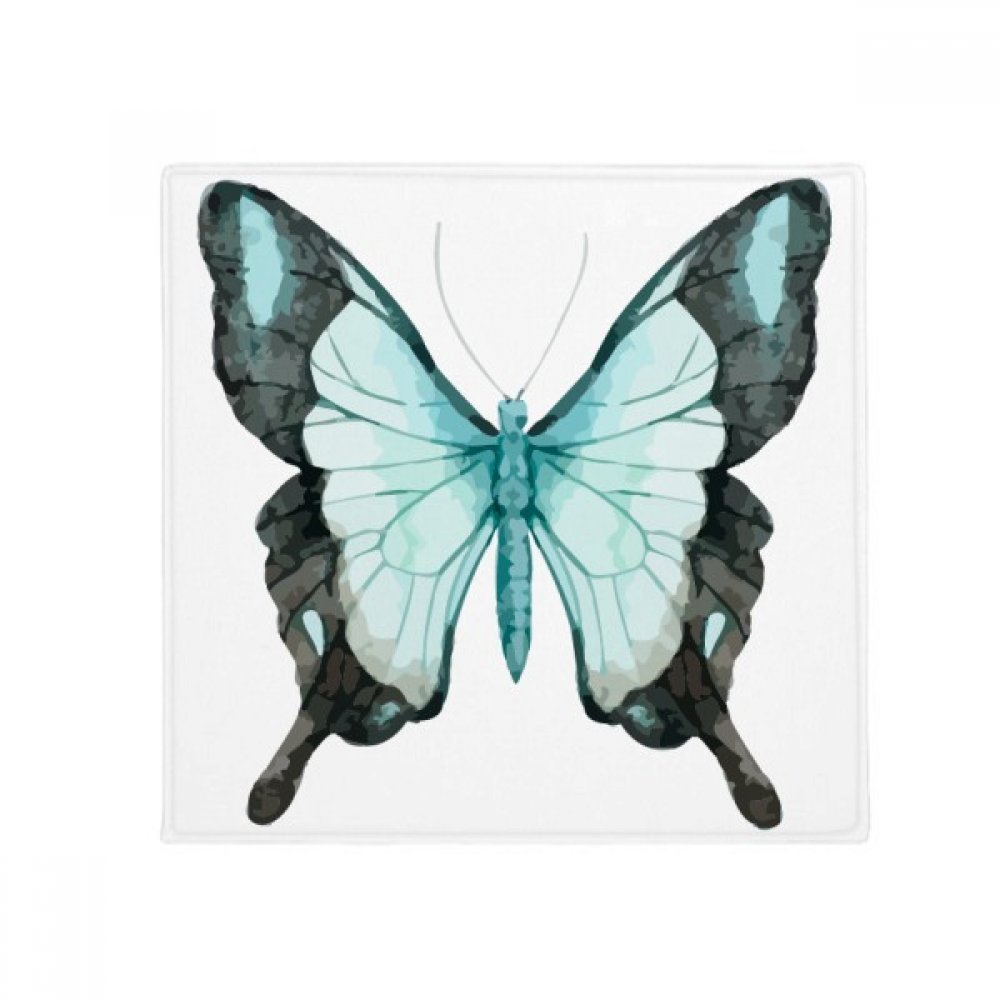 Tapis antidérapant papillon bleu absorbant pour sol de salle de bain