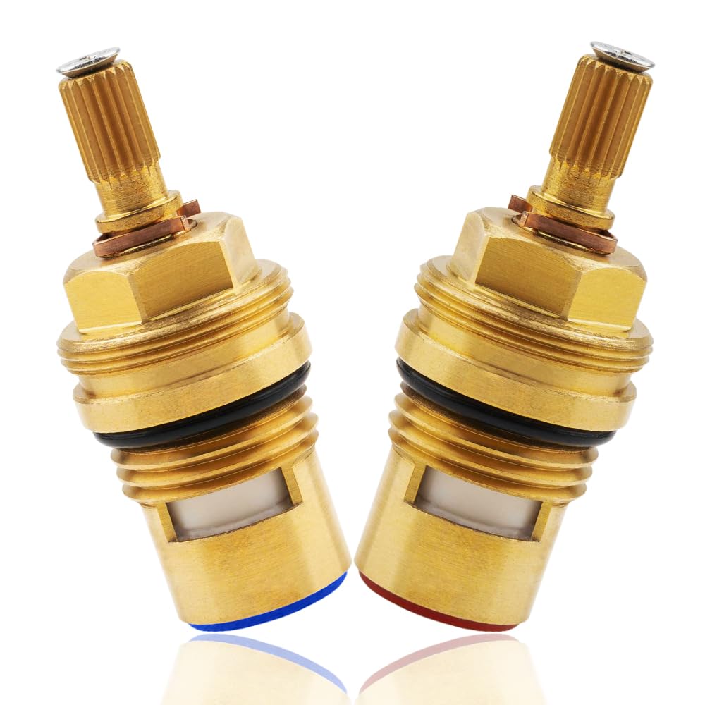 Paquete de 2 cartuchos de grifo de cocina para Hansgrohe 94008000 94009000, instalación en frío y caliente, adecuado para cartucho de válvula de ducha (94009000+94008000)