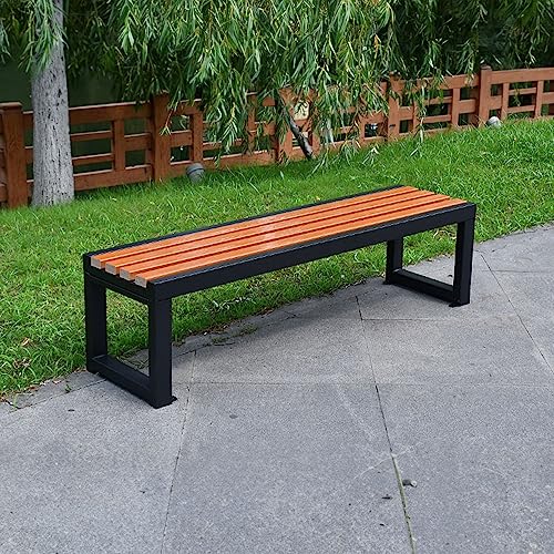 Banco de madera maciza para exterior mueble de jardín anticorrosivo para parque