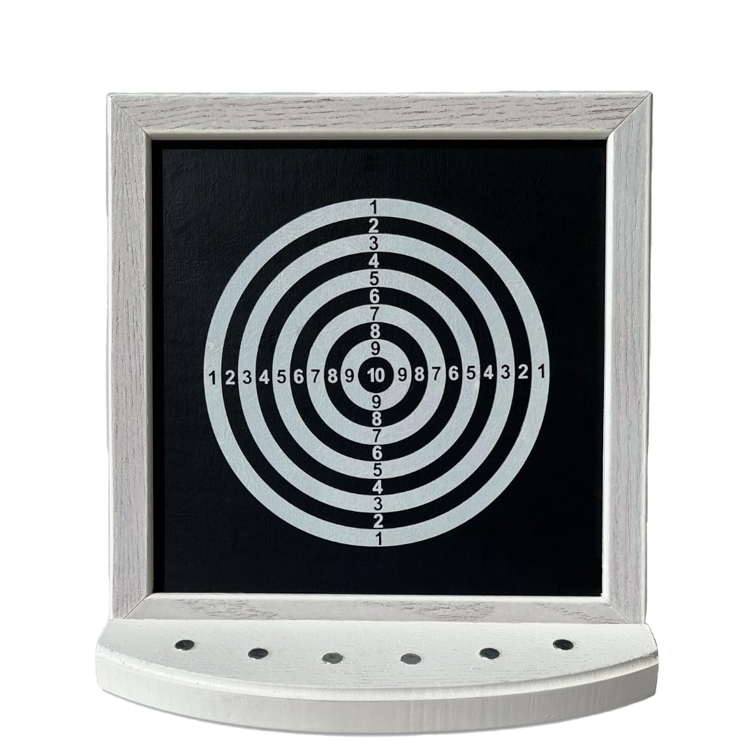 Karella Mini Magnet Dartboard, Doppelseitige magnetische Zielscheibe, Dartspiel für Kinder und Familie, sicheres Dart Spielzeug, kleine Dartscheibe, Geschenk, Partyspiel, inklusive 6 Mini Magnet Darts