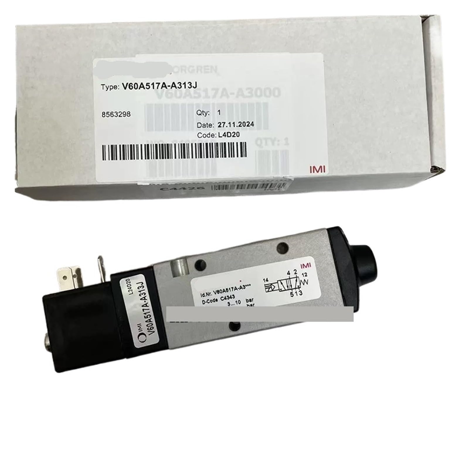 LEOTNNDQ V60A517A-A313J G1/8 Screw Thread Solenoid Valve