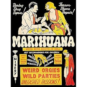 Propaganda Political Drug Abuse Marijuana Weed Weird Art Print Poster Wall Decor 12X16 Inch