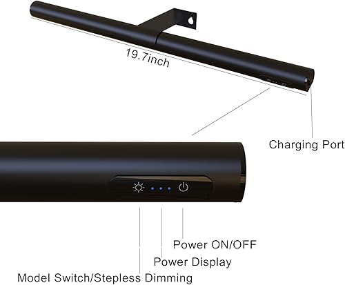 Miniatura 2 de EAYOYAE Luz de imagen inalámbrica de 19.7 pulgadas, funciona con pilas, luces de exhibición de pintura a control remoto, luces de pared recargables