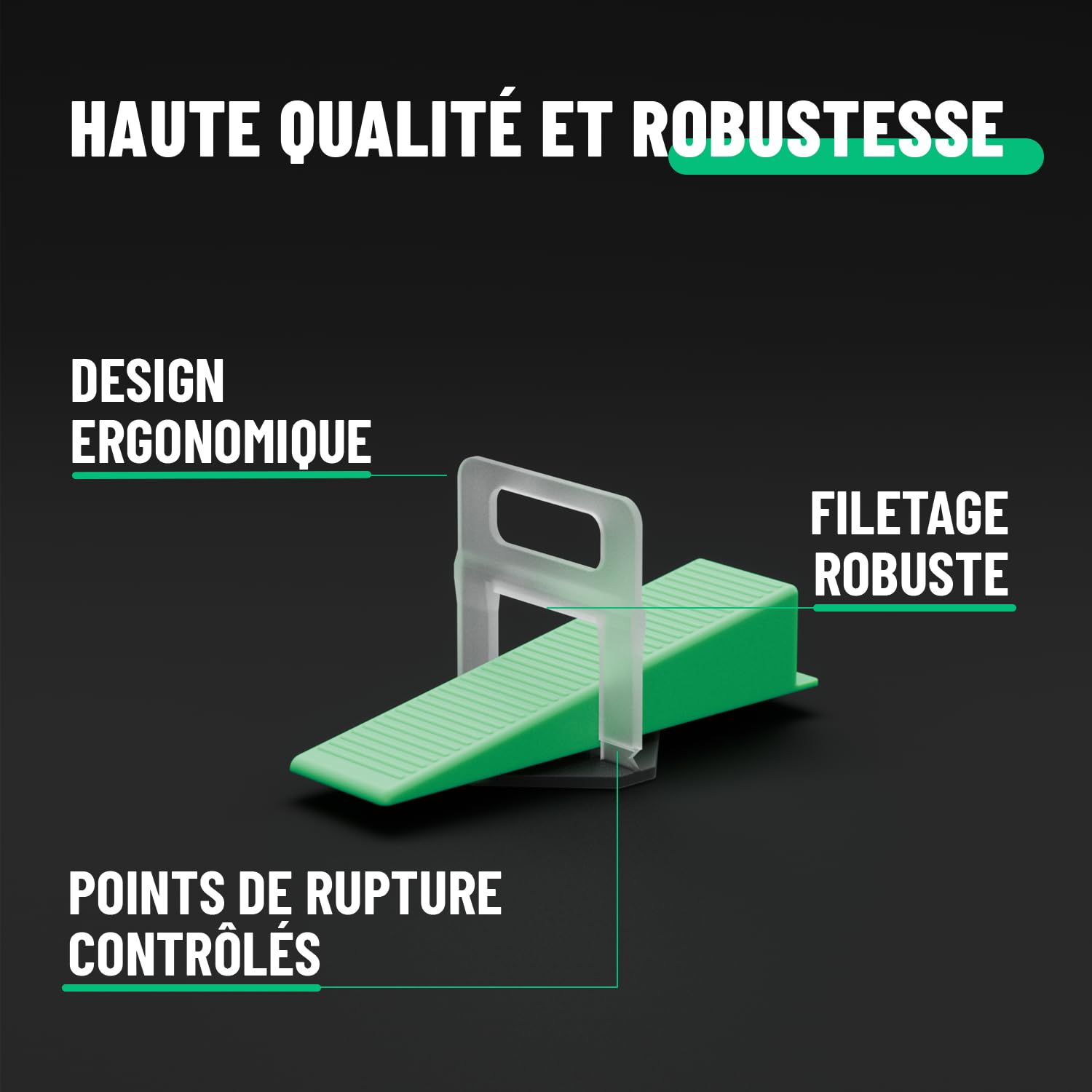 greate kit de nivellement pour carrelage 2100 pièces 2 mm