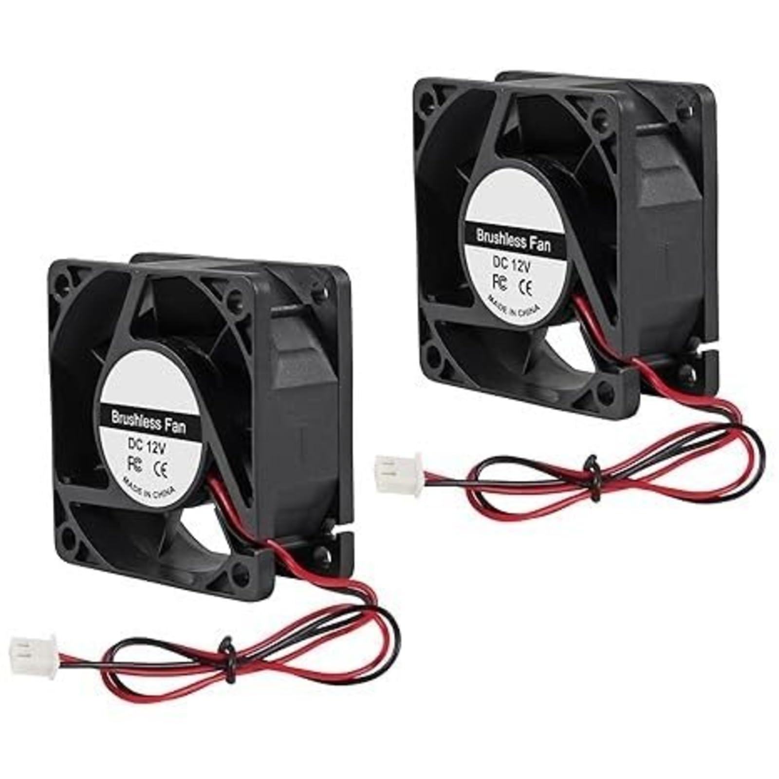 Lighting Hub 2Pcs 12V 60mm Fan 6025 0.25A Dual Ball Bearing Brushless Cooling 60X60X25mm 2Pin for 3D Printer, Heatsink Fan, PC Computer Case Industry Cooling Fan-image-40