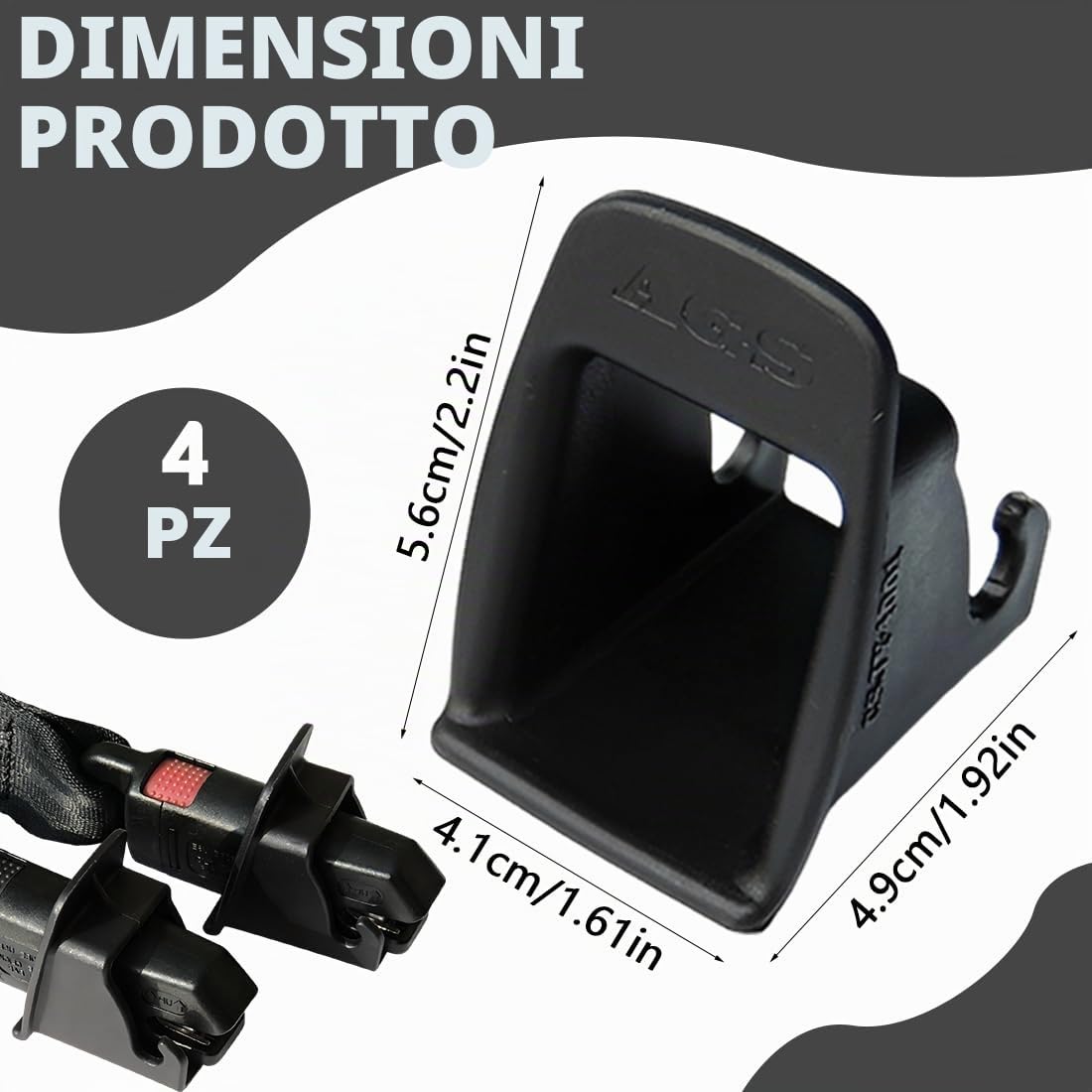 4 Pezzi Ricambi Auto, Sistema di Fissaggio, Aiuto Installazione e Supporti, Accessori universali Adatto alla Maggior Parte delle Auto
