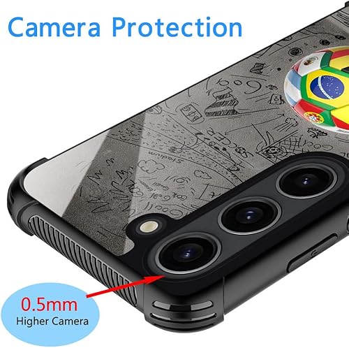Miniatura 5 de ZHEGAILIAN Funda compatible con Samsung Galaxy S23, funda de World of Soccer para Samsung Galaxy S23 5G para niños y hombres, diseño de patrón a