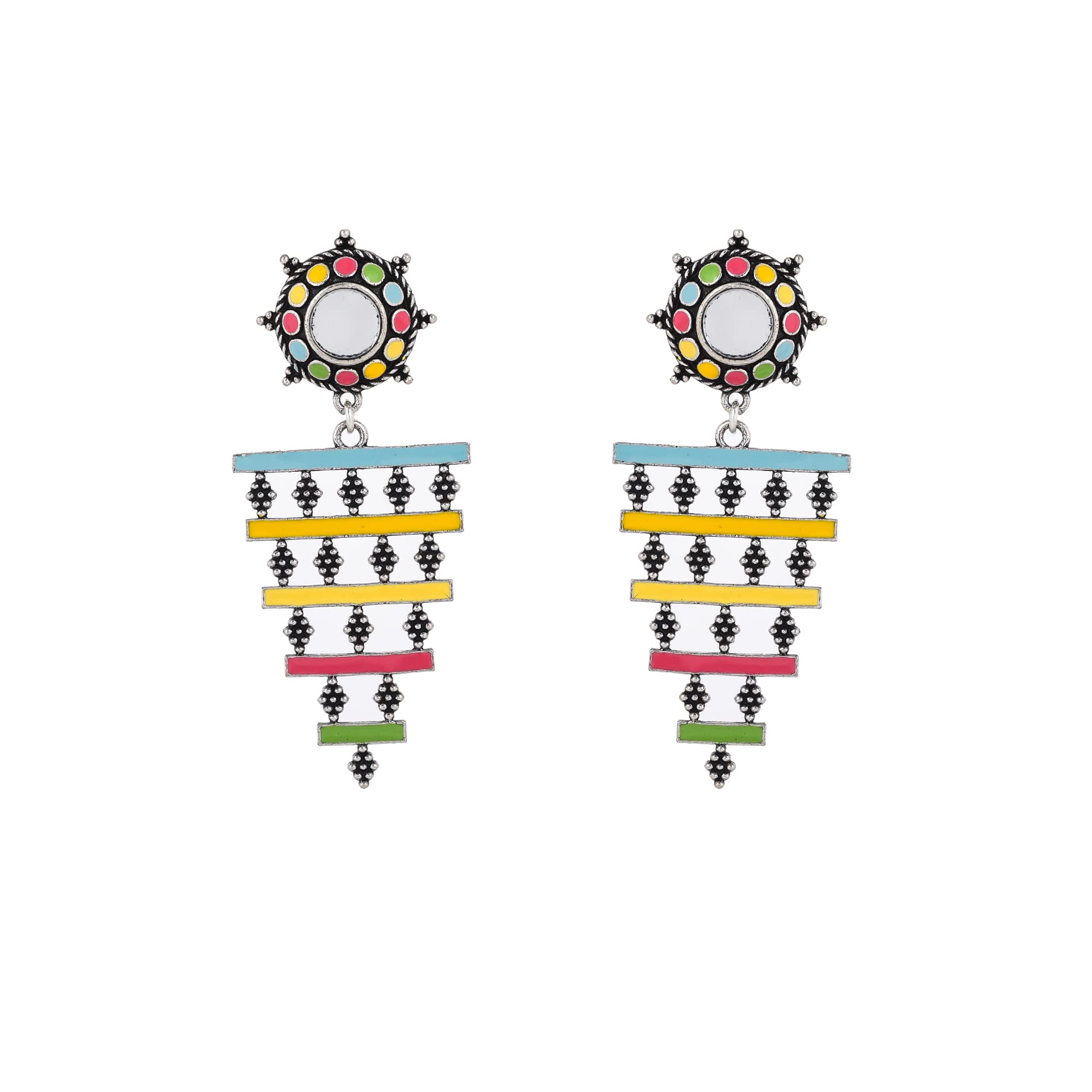 VOYLLA Folklore Colourful Layered Enamelled Earrings (B0BPY57HKS) Amazon Price History, Amazon Price Tracker