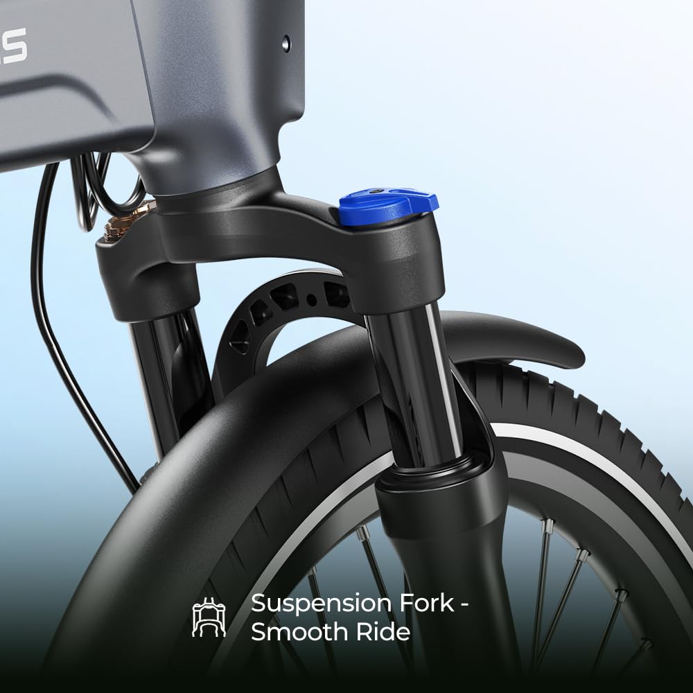 Ado Air20Ultra2026 Bicicleta Eéctrica Plegable, 25 km/h para Adultos, 36V 9,6 Ah, Autonomía 100 km, Pantalla LCD, Sistema MIK, Sensor de Par, Transmisión por Correa, APP,NFC,Bolsa Delantera