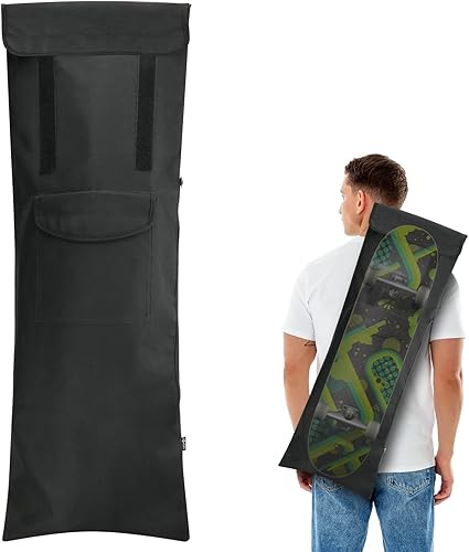 Cosmos Bolsa para patineta – Mochila para monopatín y bolsa de transporte de viaje con bolsillo exterior, correa ajustable para estándar, mini