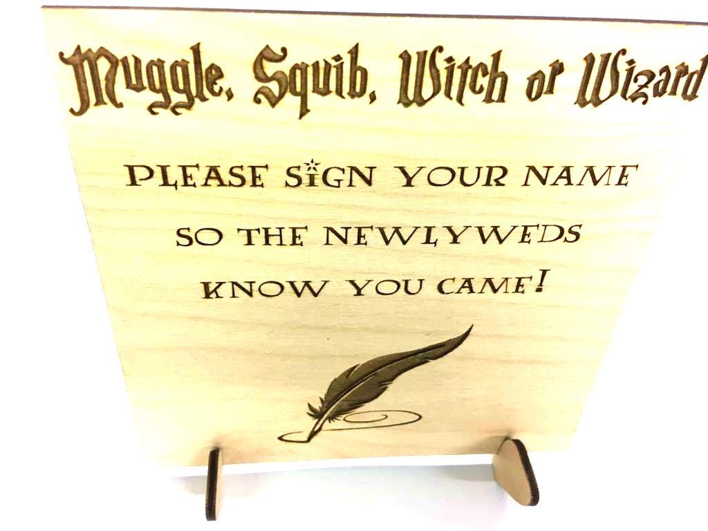 Fsss Ltd Birch Wizrad Muggle Squib Wizard Guestbook Sign Keepsake Wedding Gift Anniversary