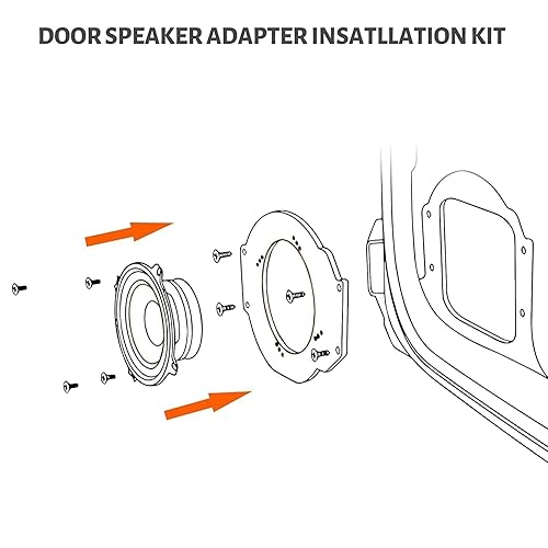Miniatura 6 de NuIth Adaptador de altavoz de puerta de 6.5 pulgadas con arnés de cableado de altavoz para Ford F150 2004-2008, Explorer 2000-2010, Edge 2007-2010,