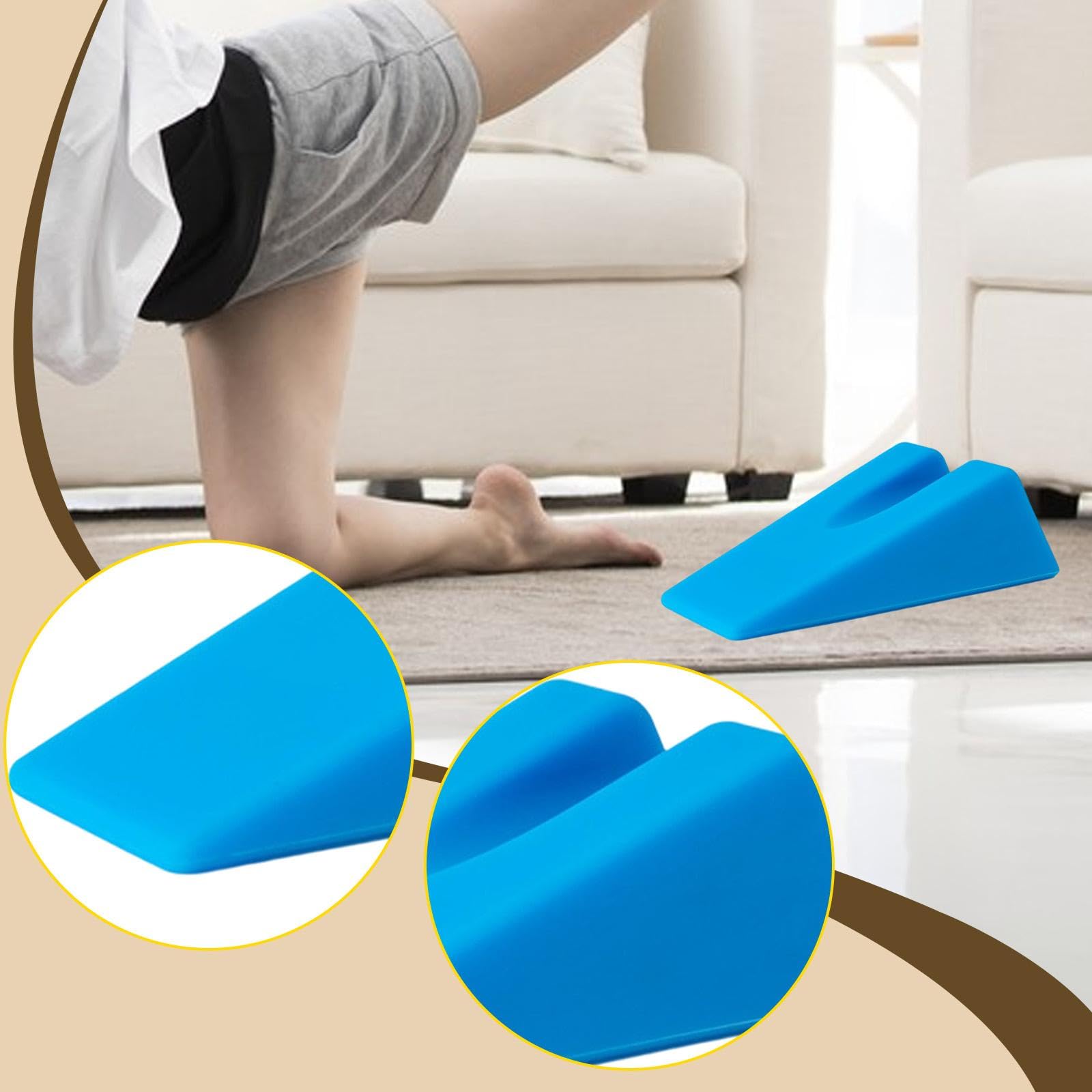 MERIGLARE Almohada de Respaldo Triangular Cojín con Inclinación para Descanso en Cama Almohada para Leer Y Ver Televisión Material Antideslizante Silicona, Azul, Individual