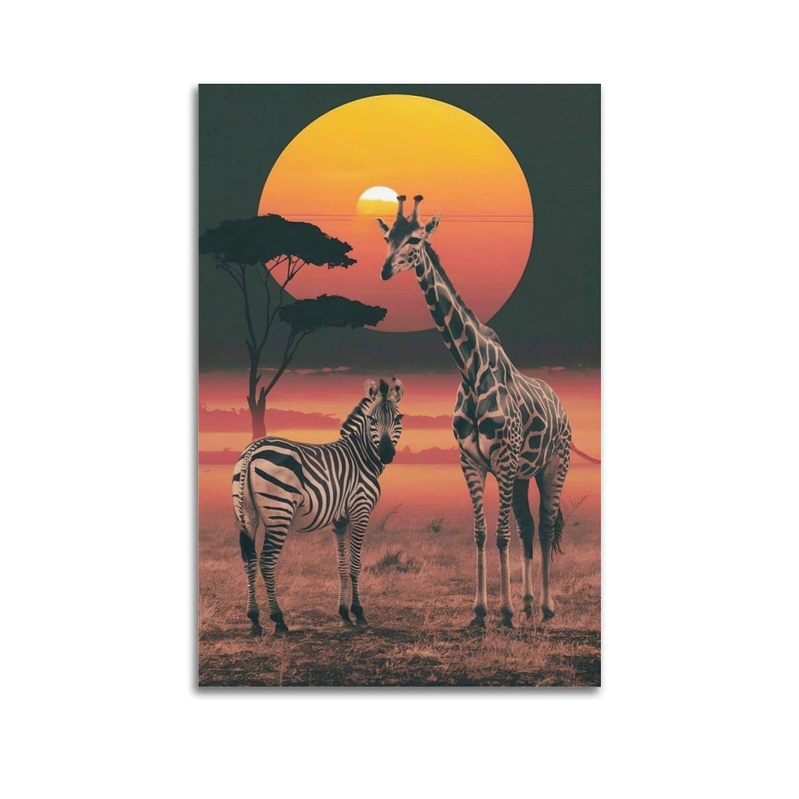 WZKTCL Animal Poster Prairie Duo Poster Decorative Painting Canvas Wall Posters And Art Picture Print Modern Family Bedroom Decor Posters 24x36inch(60x90cm)