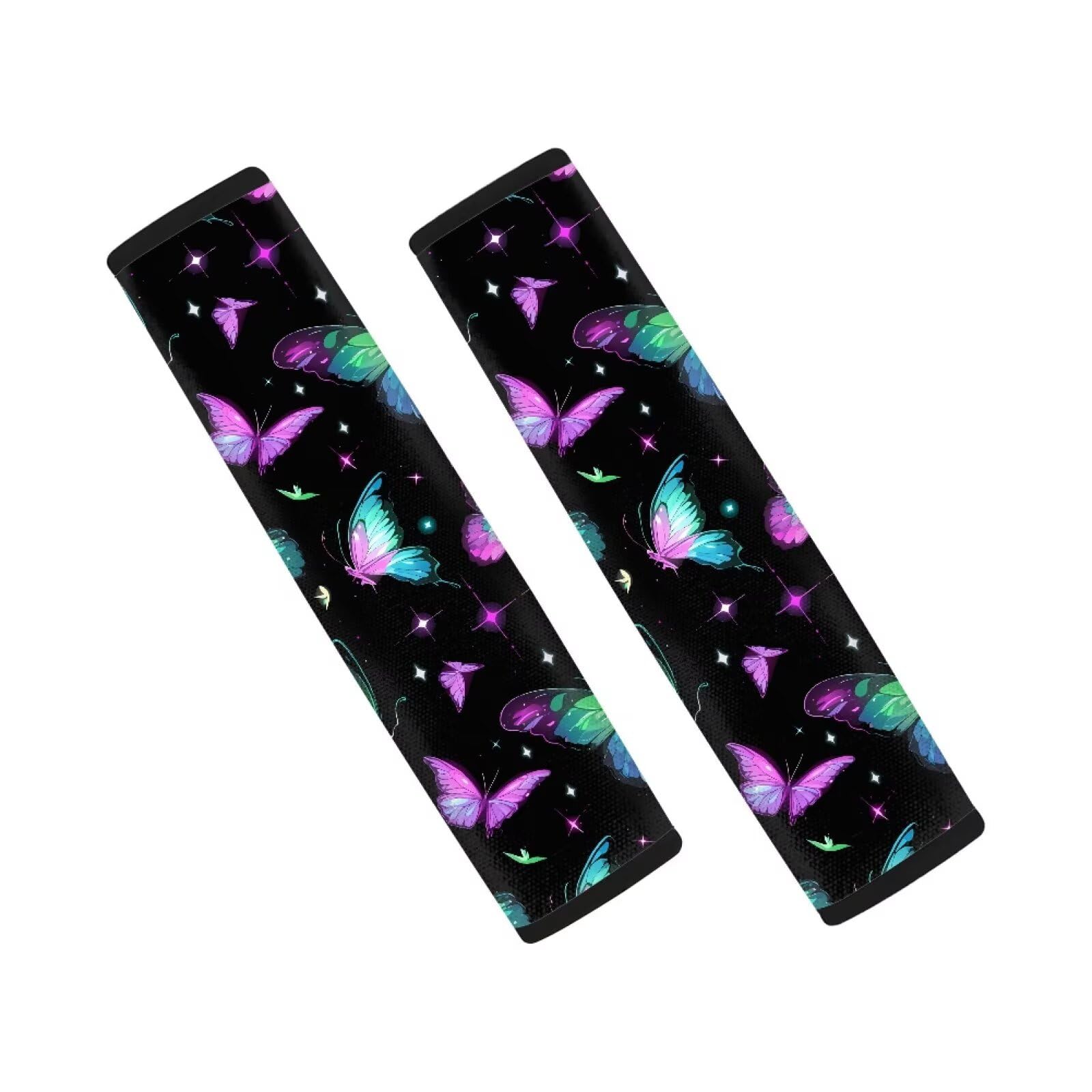 AFPANQZ Butterflies Seat Belt Cover for Women Adults 2 Packs Comfortable Driving Shoulder Protectors Car Safety Seatbelt Pads Soft Comfort Cushion Car Seats Accessories Decor