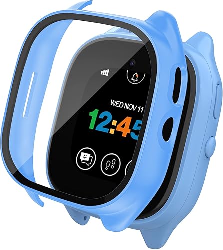 Kuaguozhe Protector de pantalla de vidrio templado solo compatible con Gizmo Watch 3 para niños, color azul