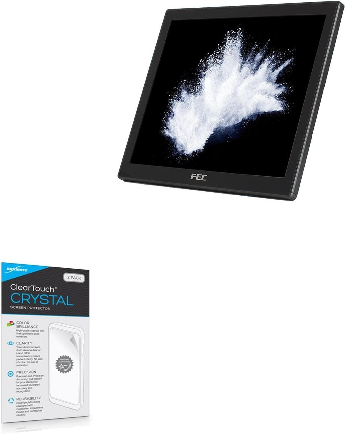BoxWave Screen Protector Compatible with FEC XM-1015 (15 in) - ClearTouch Crystal (2-Pack), HD Film Skin - Shields from Scratches