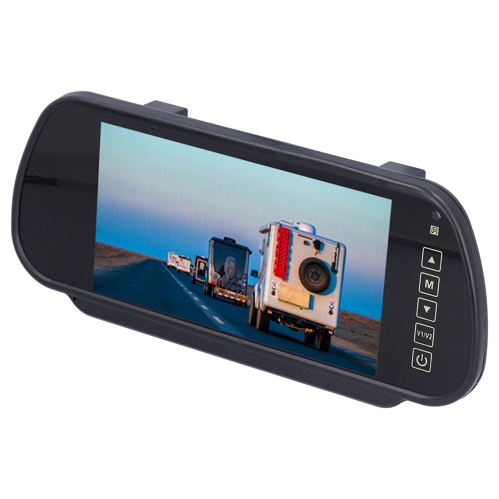 KIMISS Monitor Retrovisore LCD TFT a Colori HD da 7 Pollici per di Parcheggio con Retromarcia per Auto con Telecomando e Doppi Ingressi Video