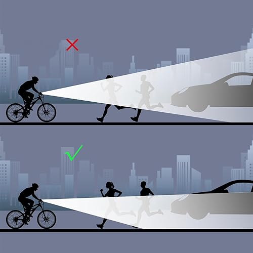 Miniatura 7 de 6 luces LED brillantes para bicicleta con soporte ajustable, luz delantera de bicicleta de 2000 lúmenes, faros delanteros de bicicleta recargables,