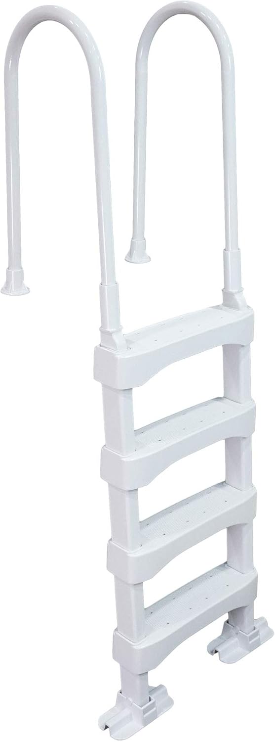 Vinyl Works 4 Step Ladder for 60 Inch Pool Walls w/Swimming Pool Ladder Mat