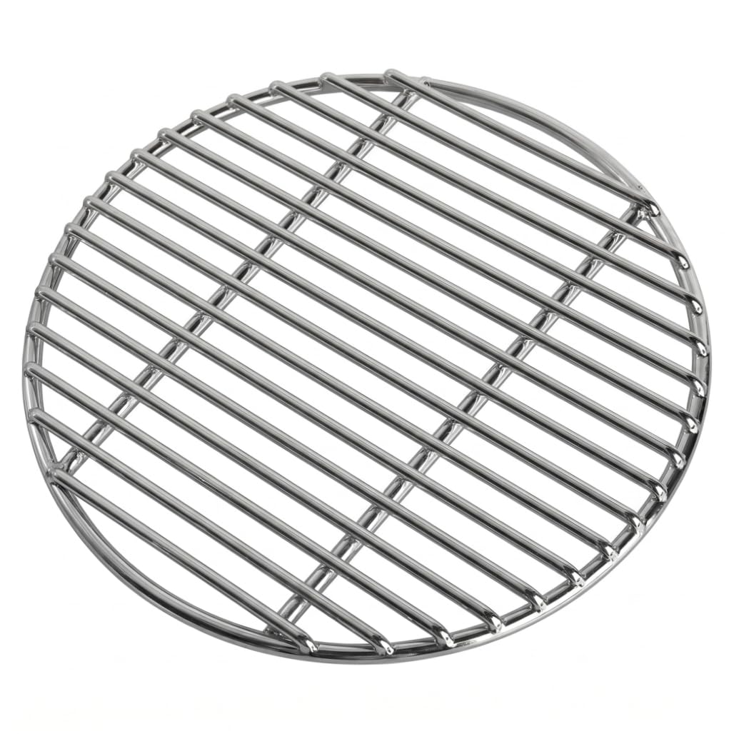 Takingup Stainless Steel Grill Grate, Round Thick Grill Grates Replacement Heavy-Duty Food Grade Bbq Grate for Camping Picnic Outdoor Indoor, 17 Inch Metal