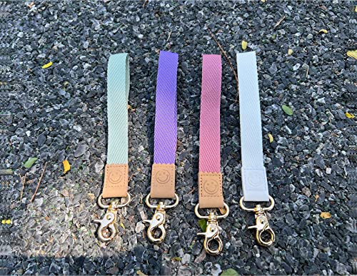 Dql Short Key Lanyard, Car Key Wristlet, Hand Wrist Lanyard Keychain (Pastel) #TOP2