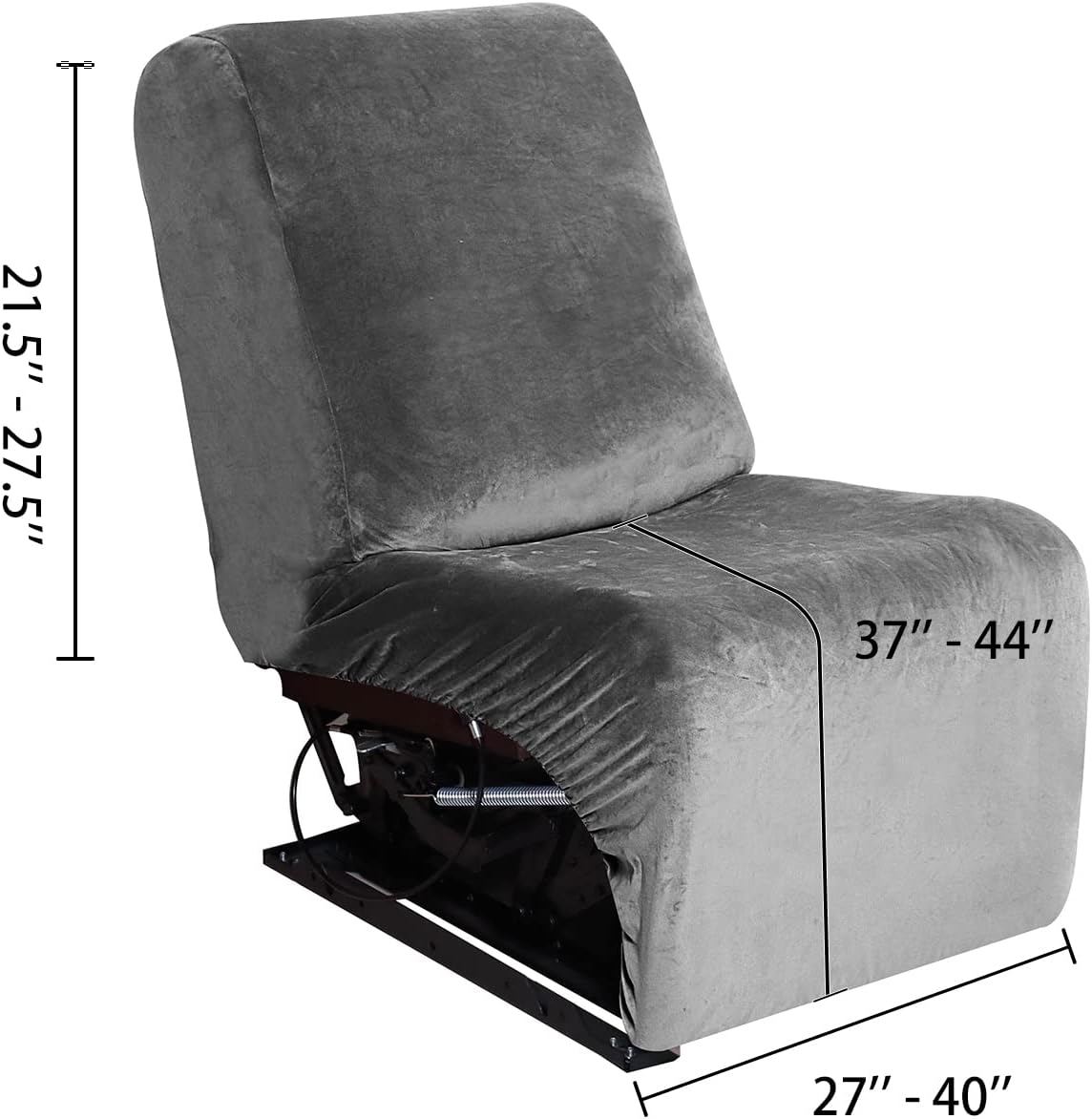 ULTICOR 7-Piece L Shape Sectional Recliner Sofa Covers, Velvet Stretch Reclining Couch Covers for Reclining L Shape Sofa, Thick, Soft, Washable (Taupe, 1 Additional seat)