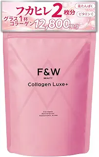 F&W フィッシュコラーゲン パウダー ミックスベリー味 290g 約20日 Collagen Luxe+ 国内製造 スプーン付 | 1食でフカヒレの姿煮二人前分のコラーゲン 飲むエステ コラーゲン 12,800mg レスベラトロール ヒアルロン酸 乳酸菌 ペプチド ポリフェノール 高配合 美容 健康 サポート