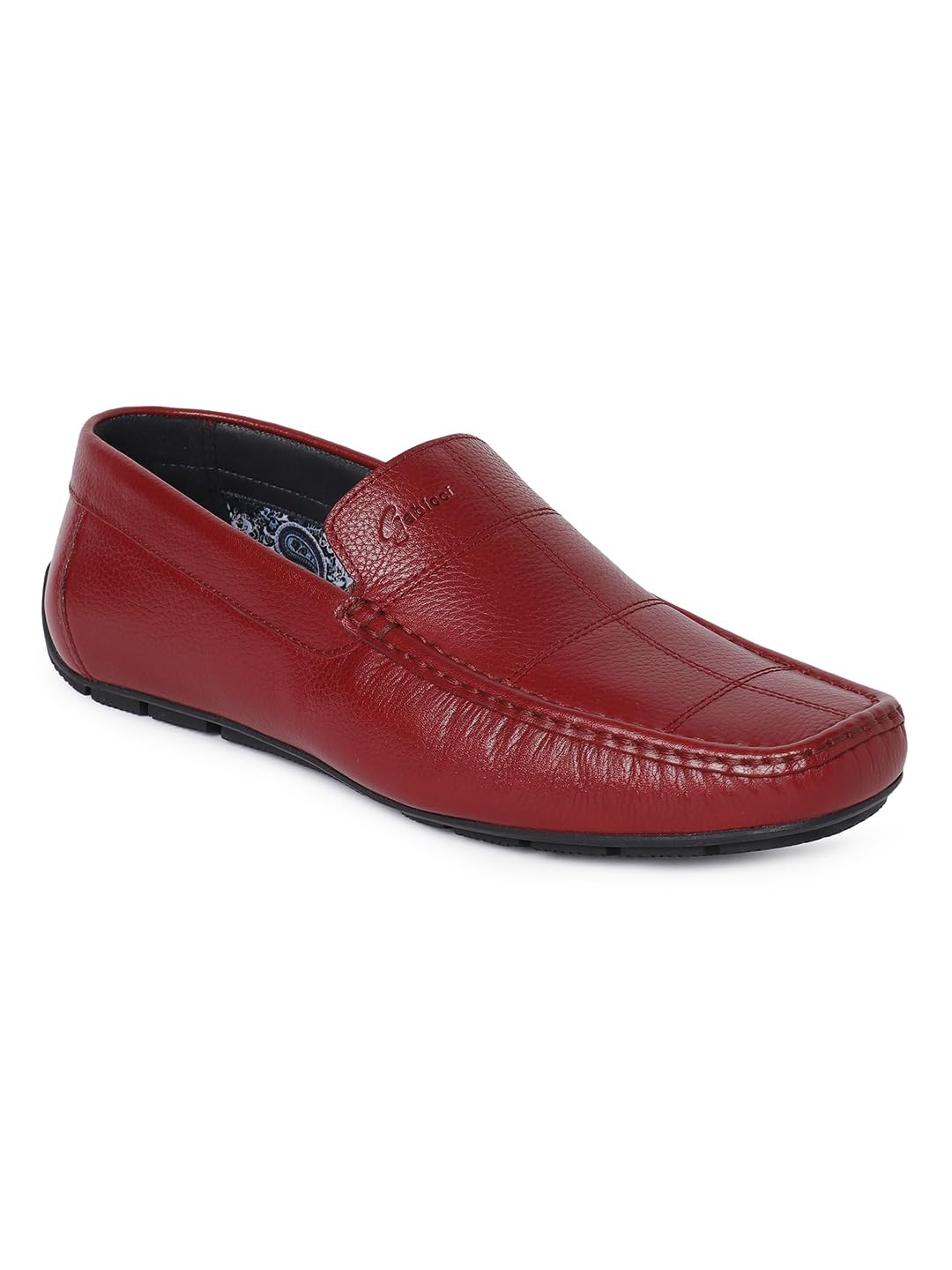 GABICCI Mens Driving Loafer Shoe, Slip On Entry, (Size 40-45) Red, Milled Leather, Casual Lounging Shoe, TPR Sole, Flat Heel, Eddie - Red (45) (B0D3WVZLWX) Amazon Price History, Amazon Price Tracker