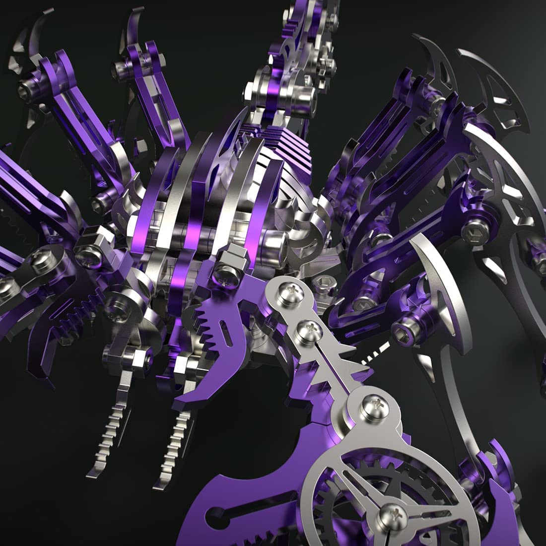 Puzzle 3D en Métal, Puzzle 3D en Metal Laser Cut Puzzles, Maquette Roi Scorpion, Jouet de Construction pour Enfants et Adultes, 454 Pièces (Violet)