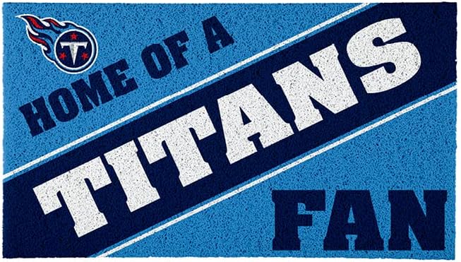 Team Sports America Tennessee Titans, Officially Licensed Door Mat 28 x 16 Inches Indoor Outdoor Sports Fan Rug