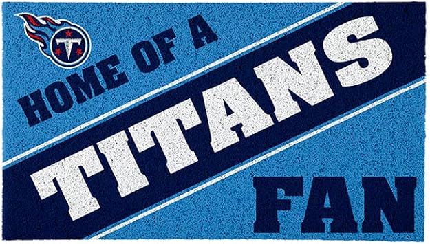 Team Sports America Tennessee Titans, Officially Licensed Door Mat 28 x 16 Inches Indoor Outdoor Sports Fan Rug