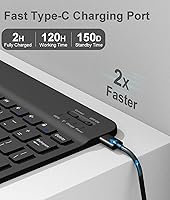 Vista 4 de Case with Keyboard for Samsung Galaxy Tab A8 (Black)