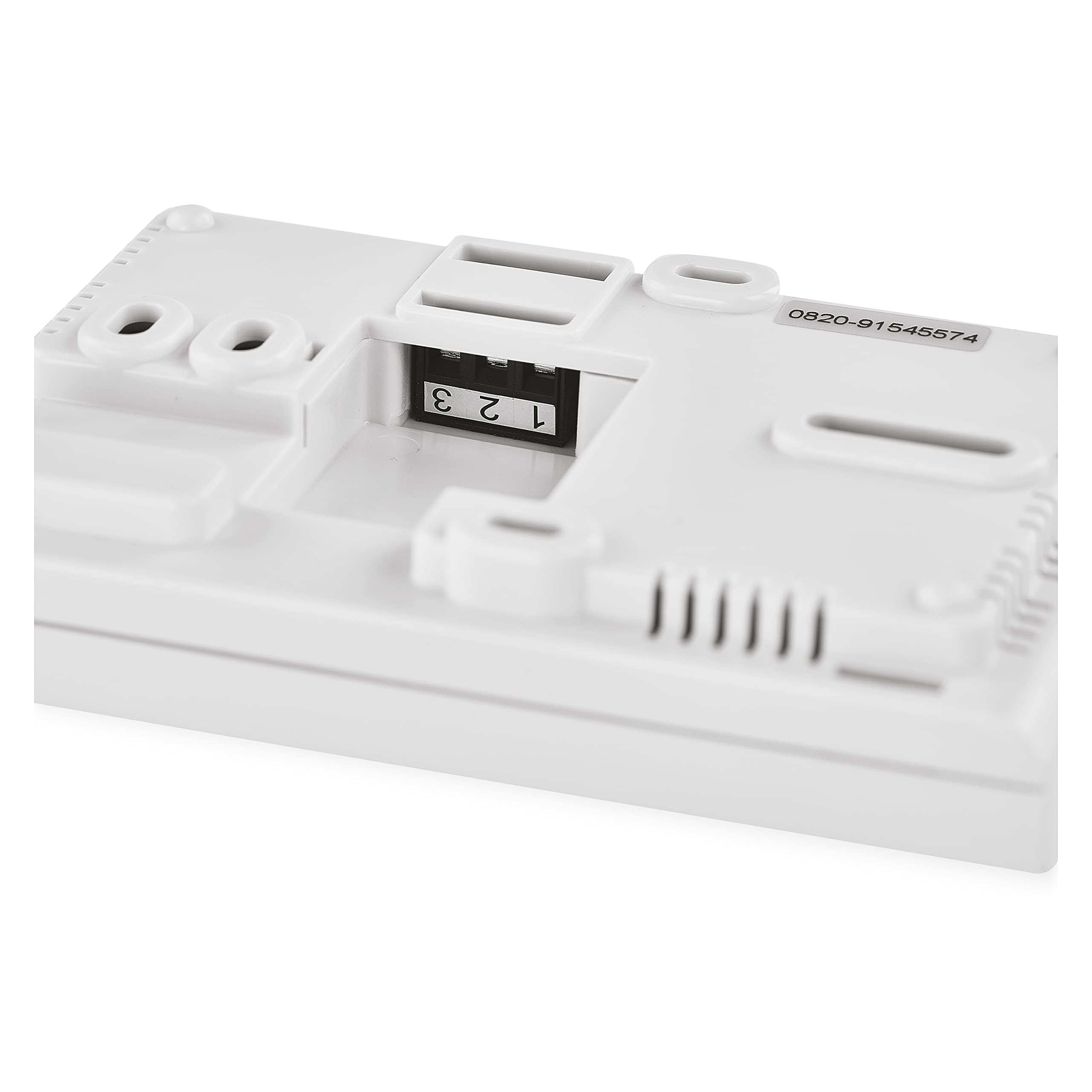 EMOS - Thermostat numérique avec écran LCD - Filaire programmable - Chauffage/climatisation - Plage température 5-35 °C - Montage en Surface - Protection Protection antigel - Pile Incluse - Blanc