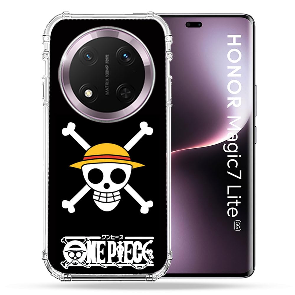 Cokitec Reinforced Case for Honor Magic 7 Lite 5G Manga One Piece Skull Design