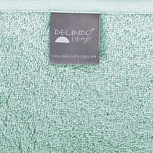 Delindo Lifestyle Saunatuch Colares, XXL Frottee Saunahandtuch für Damen, Baumwolle, Mint, 80x200 cm groß