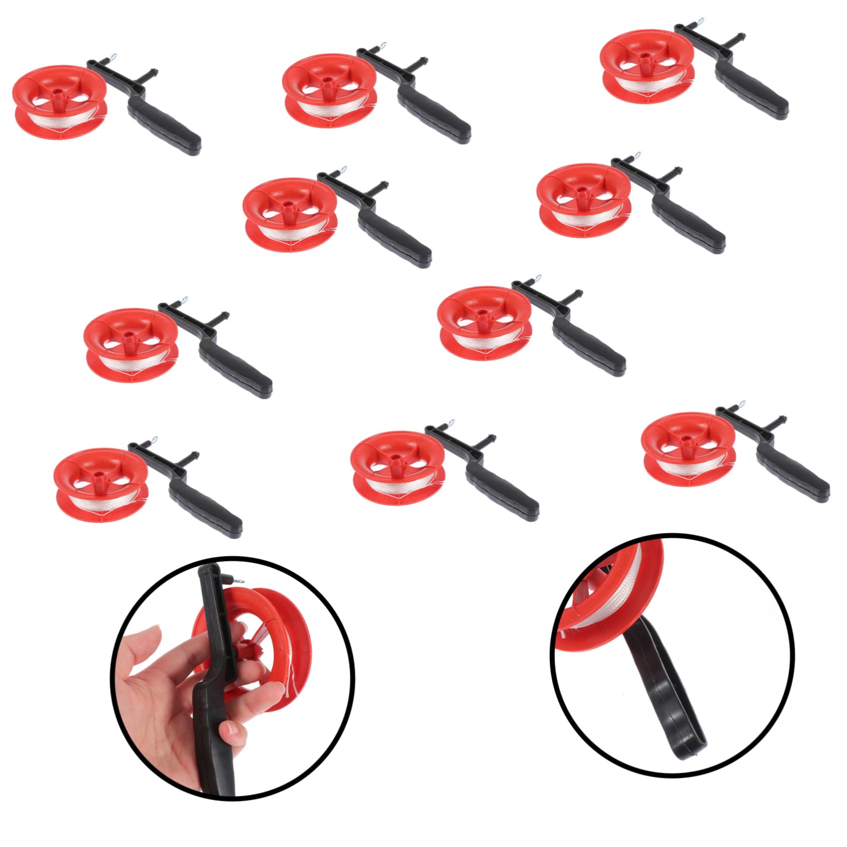 WOONEKY Winch Winder Bulk Plastic Line Wheel Kite Tool for Beach and Lawn Flying