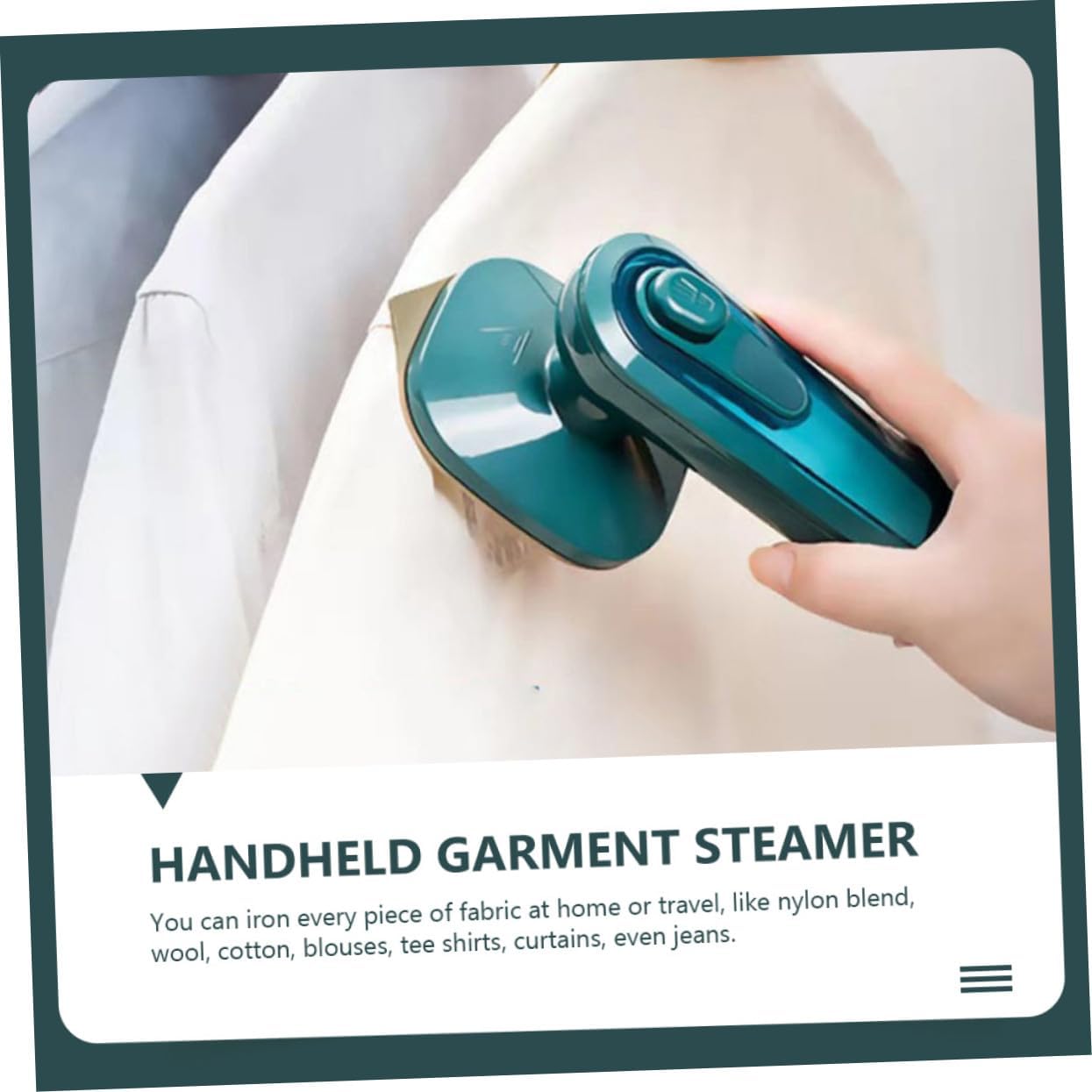 Portable Mini Handheld Electric Iron Steamer for Clothes Household Fabric Steamer with Water Mist Quick Wrinkle Removal Compact and Easy to Use Green US Plug AC110