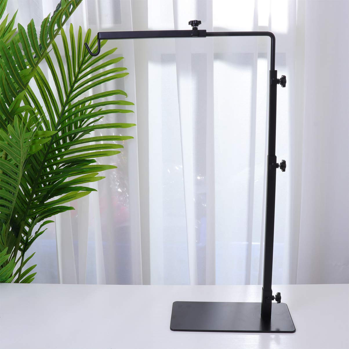 Support de Lampe Chauffante pour Tortue, Pied de Basking Long Taille L | Fer Noir, pour Aquarium et Fish Tank, Convient aux Tortues et Reptiles
