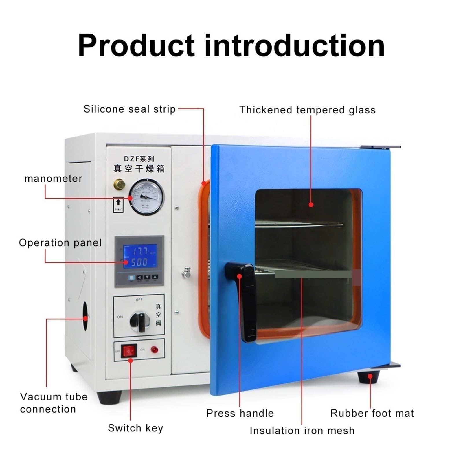 Horno De Secado Al Vacío, Termostático Laboratorio, Con Temperatura Controlada For