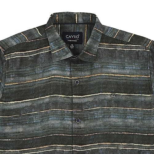 Image of CAVIO Boys Printed Shirt with Embellished T-Shirt