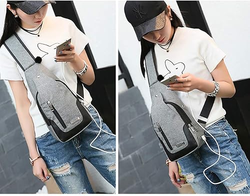 Miniatura 7 de Sling Bag Sling Sling Mochila Crossbody Bolso de hombro pequeño causal Daypack para mujeres hombres senderismo