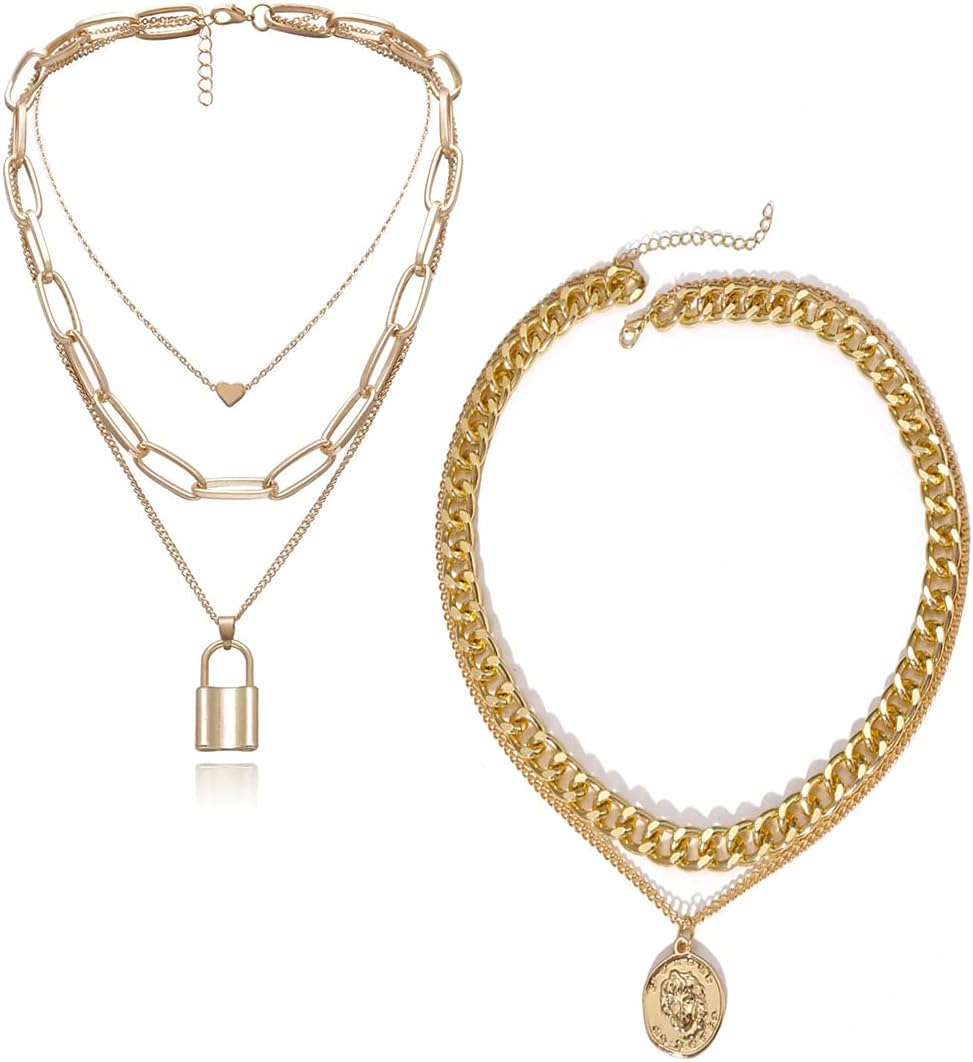 YouBella Jewellery Stylish Combo of Two Necklace Chains for Women and Girls