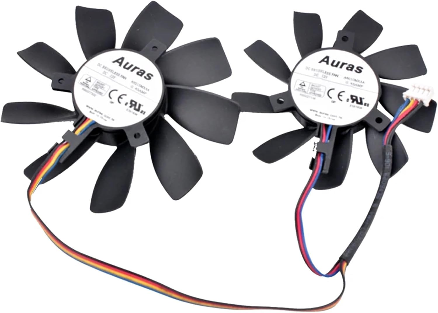 RQGYUPJBD A9215MXAA A8010MXAA Diameter 85mm 75mm Hole Pitch 35mm 4-Wire Graphics Card Cooling Dual Fan