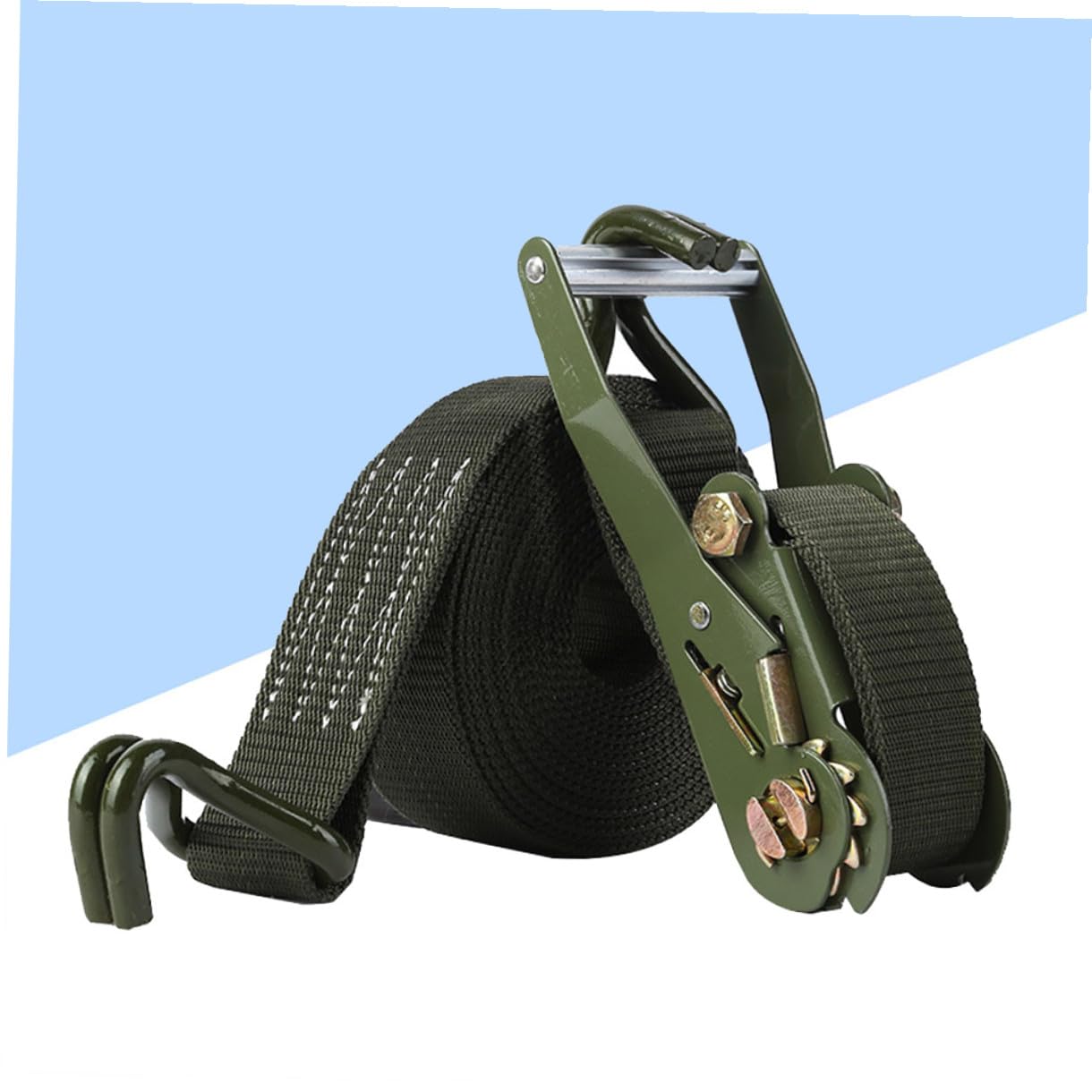 Yardenfun LKW Spanngurte 2 Zoll mit Ratschengurt Metall und Polyester Praktische Güterbündelung für Motorrad und Fracht Grüner Zurrgurt mit Verteilter Lastaufnahme